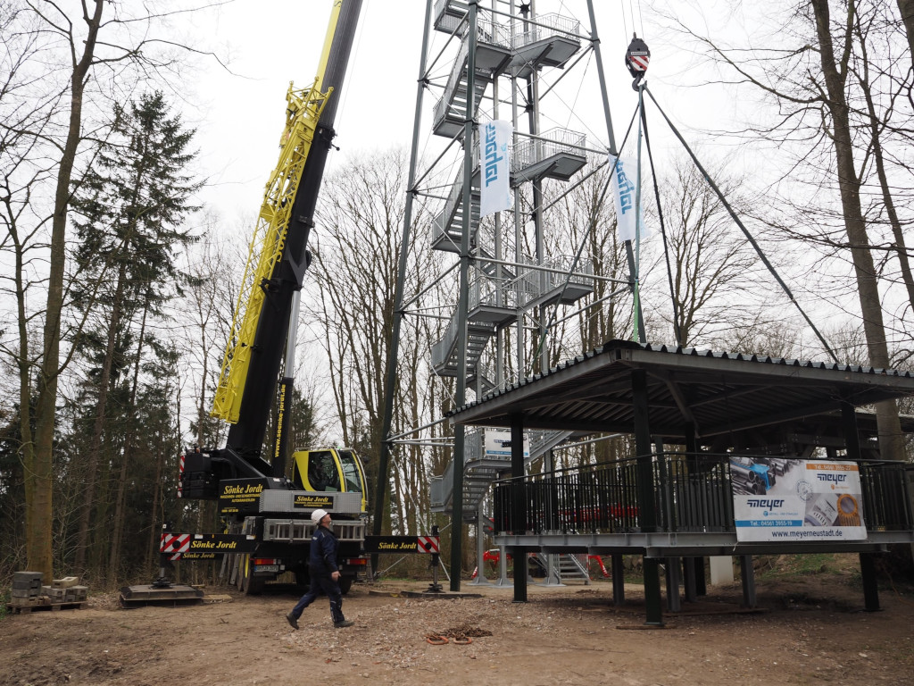 Holzbergturm Aufbau