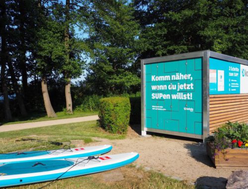 SUP-Box am Kellersee - Boards und Zubehör einfach online mieten